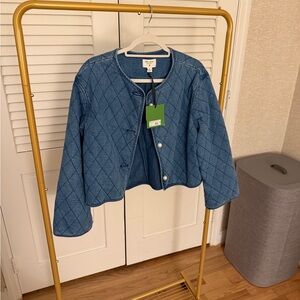 Kate Spade x Target Blue Quilted Jean Jacket